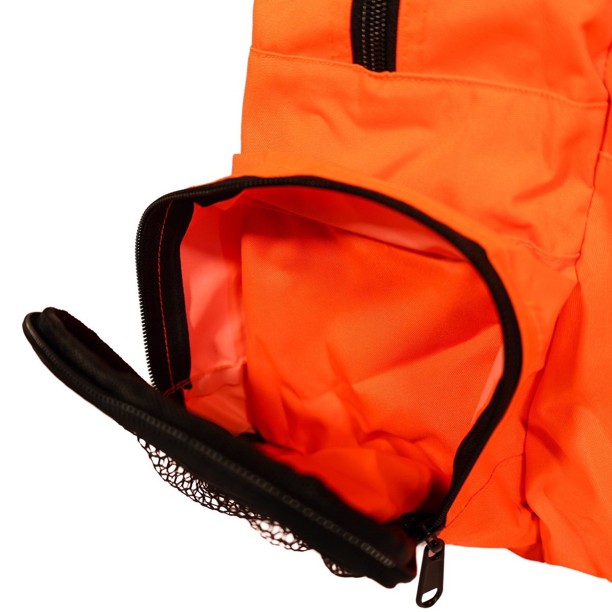 BK-HV-2521 detail: side utility zip pocket, open