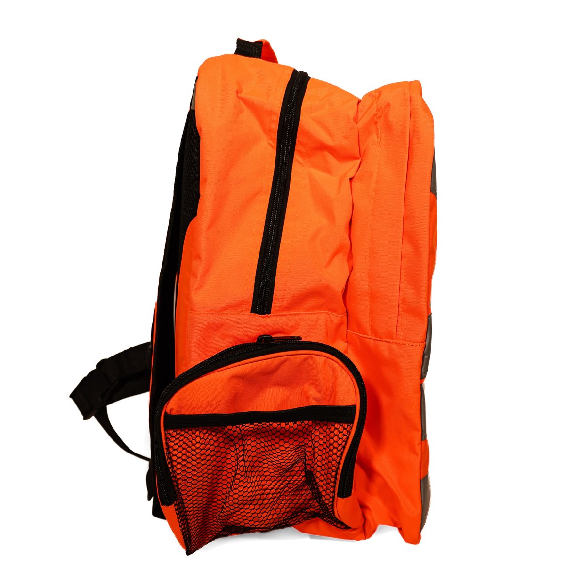 BK-HV-2521 side profile: mesh bottle pocket and side reflective tape